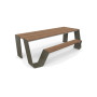 Extremis Hopper picnic table, wood, Earth (RGB 88 88 84)