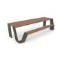 Extremis Hopper picnic table, wood, Earth (RGB 88 88 84)
