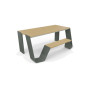 Extremis Hopper picnic table, wood, Earth (RGB 88 88 84)