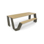 Extremis Hopper picnic table, wood, Earth (RGB 88 88 84)