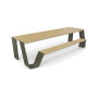 Extremis Hopper picnic table, wood, Earth (RGB 88 88 84)