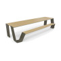 Extremis Hopper piknik miza, les, Earth (RGB 88 88 84)