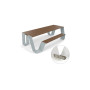 Extremis Hopper picnic table, wood, Galvanised