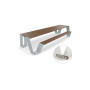 Extremis Hopper picnic table, wood, Galvanised