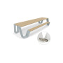 Extremis Hopper picnic table, wood, Galvanised