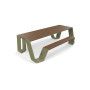 Extremis Hopper piknik miza, les, Trstno zelena (RAL6013)