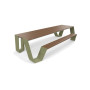 Extremis Hopper piknik miza, les, Trstno zelena (RAL6013)