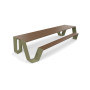 Extremis Hopper picnic table, wood, Reed green (RAL6013)