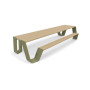 Extremis Hopper picnic table, wood, Reed green (RAL6013)