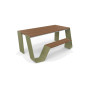 Extremis Hopper piknik miza, les, Trstno zelena (RAL6013)