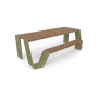 Extremis Hopper picnic table, wood, Reed green (RAL6013)