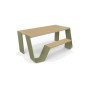 Extremis Hopper picnic table, wood, Reed green (RAL6013)