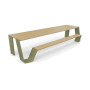 Extremis Hopper picnic table, wood, Reed green (RAL6013)