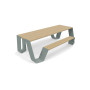 Extremis Hopper picnic table, wood, Verdigris (RGB 133 147 142)