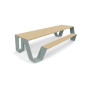 Extremis Hopper picnic table, wood, Verdigris (RGB 133 147 142)