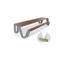 Extremis Hopper picnic table, wood, Verdigris (RGB 133 147 142)