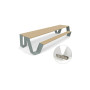 Extremis Hopper picnic table, wood, Verdigris (RGB 133 147 142)