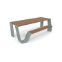 Extremis Hopper picnic table, wood, Verdigris (RGB 133 147 142)