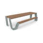 Extremis Hopper picnic table, wood, Verdigris (RGB 133 147 142)