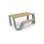 Extremis Hopper picnic table, wood, Verdigris (RGB 133 147 142)