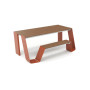 Extremis Hopper piknik miza, les, Bakreno rjava (RAL8004)