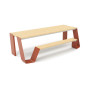 Extremis Hopper Picknicktisch, Holz, Kupferbraun (RAL8004)