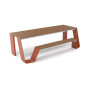 Extremis Hopper piknik miza, les, Bakreno rjava (RAL8004)