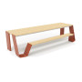 Extremis Hopper piknik miza, les, Bakreno rjava (RAL8004)