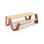 Extremis Hopper piknik miza, les, Bakreno rjava (RAL8004)