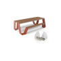 Extremis Hopper picnic table, wood, Copper brown (RAL8004)