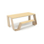 Extremis Hopper picnic table, wood, Beach beige (RAL1019)