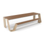 Extremis Hopper picnic table, wood, Beach beige (RAL1019)