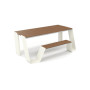 Extremis Hopper Picknicktisch, Holz, Grauweiß (RAL9002)
