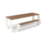 Extremis Hopper picnic table, wood, Off white (RAL9002)