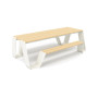Extremis Hopper Picknicktisch, Holz, Grauweiß (RAL9002)