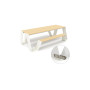 Extremis Hopper Picknicktisch, Holz, Grauweiß (RAL9002)