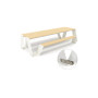 Extremis Hopper picnic table, wood, Off white (RAL9002)