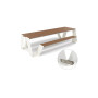 Extremis Hopper Picknicktisch, Holz, Grauweiß (RAL9002)