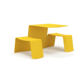 Extremis Picnik picnic table, Sun yellow (RAL1032)