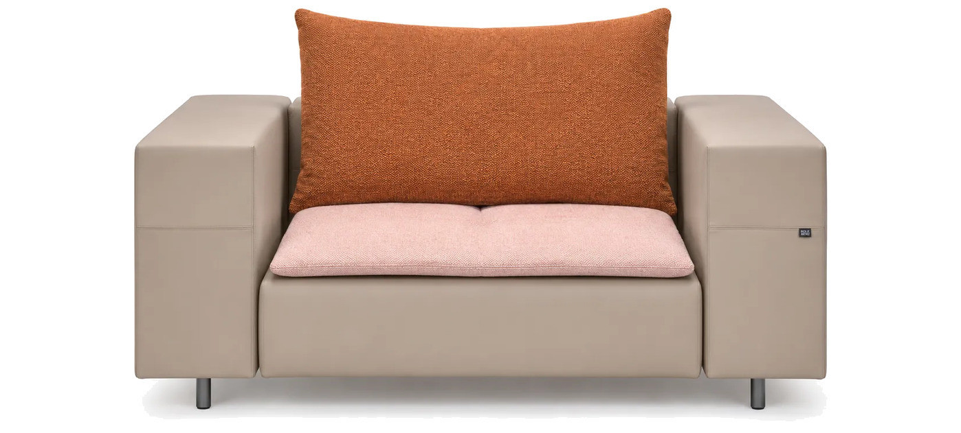 Extremis Walrus comfort cushion, 110 cm seat, Rust (Sunbrella® Heritage)