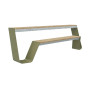 Extremis Hopper bench, Reed green (RAL6013)