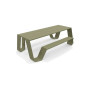Extremis Hopper picnic table, aluminium, Reed green (RAL6013)
