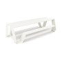 Extremis Hopper Picknicktisch, Aluminium, Grauweiß (RAL9002)
