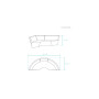 Extremis Kosmos 3-seater, technical drawing