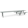 Extremis Marina Combo table with bench, Verdigris (RGB 133 147 142)