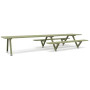 Extremis Marina Combo table with bench, Reed green (RAL6013)