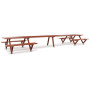 Extremis Marina Combo table with bench, Copper brown (RAL8004)