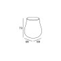 Plust Drop vaso, misure