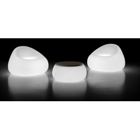 Plust T Ball tavolino, X4 White Light / Taupe