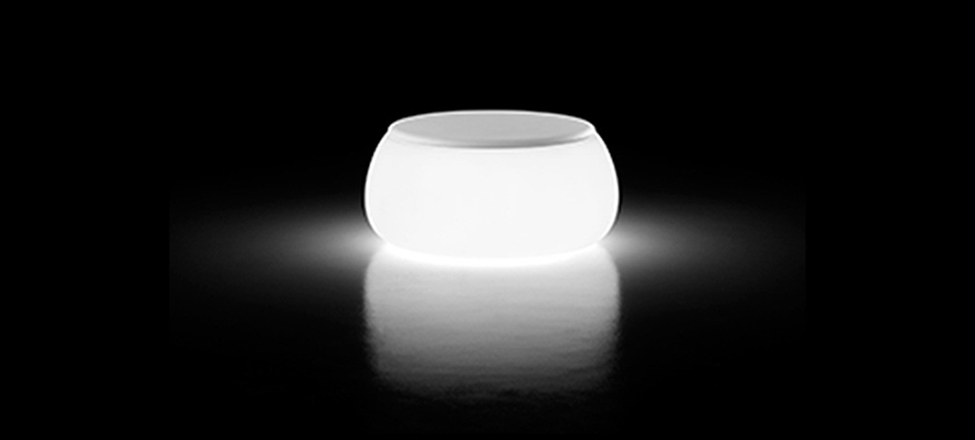 Plust T Ball tavolino, V8 White Light / bianco